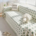 Stylish Checkered Fringed Tassel Chenille Sofa Protector Throw Sofa Cover