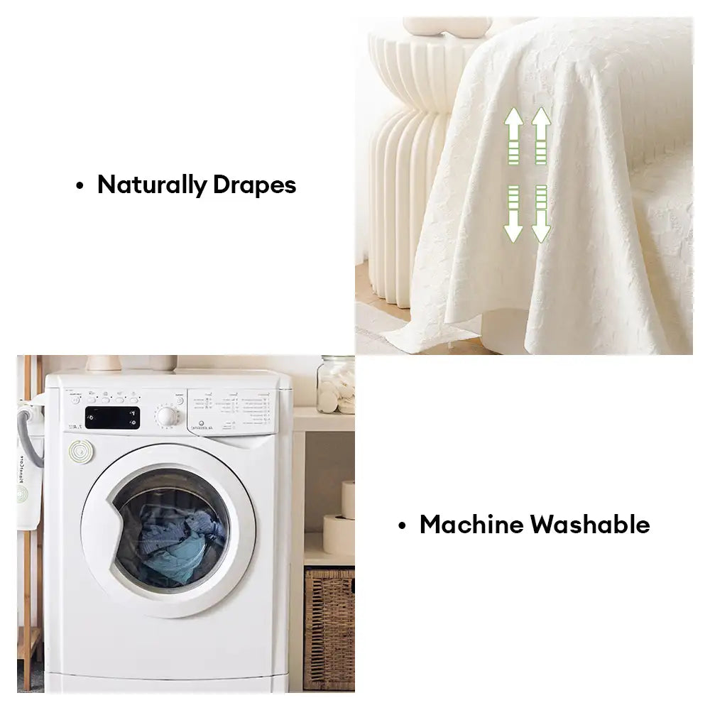 Textured Cooling Ice Silk Skin-Friendly Breathable Sofa Blanket Washable Sofa Cover