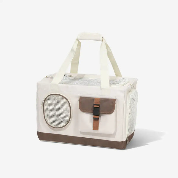 Travel Carrier Double-Layer Foldable Cat Bag with Detachable Trolley