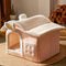 House Design Semi-Enclosed Cat Bed - FUNNYFUZZY