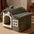 House Design Semi-Enclosed Cat Bed - FUNNYFUZZY