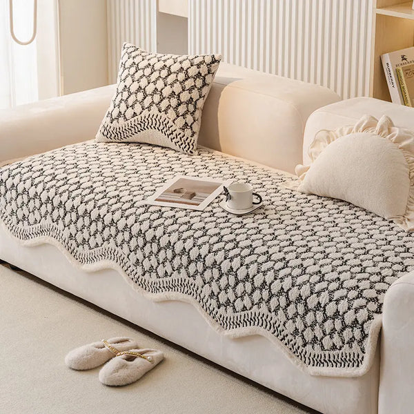 Vintage Classic Chenille Scratch Resistant Sofa Protective Sofa Cover