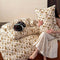 Vintage French Floral Cotton Duvet Cover Bed Sheet Set
