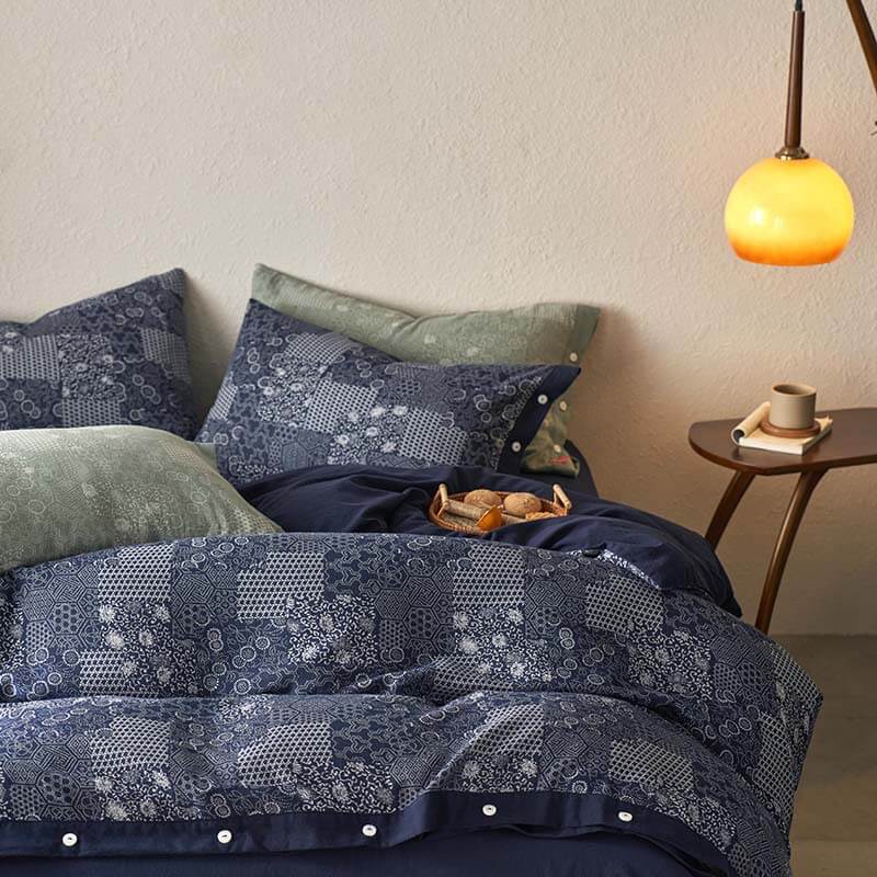 Vintage Patchwork Soft Cotton Duvet Cover Bed Sheet Set