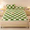 Surmatelas et taie d'oreiller en peluche à damier chaud