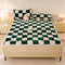 Surmatelas et taie d'oreiller en peluche à damier chaud