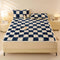 Surmatelas et taie d'oreiller en peluche à damier chaud