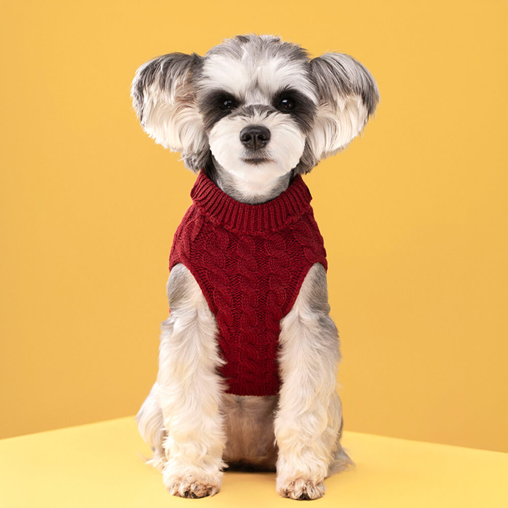 Warm Vest Clothes Turtleneck Dog Knit Sweater