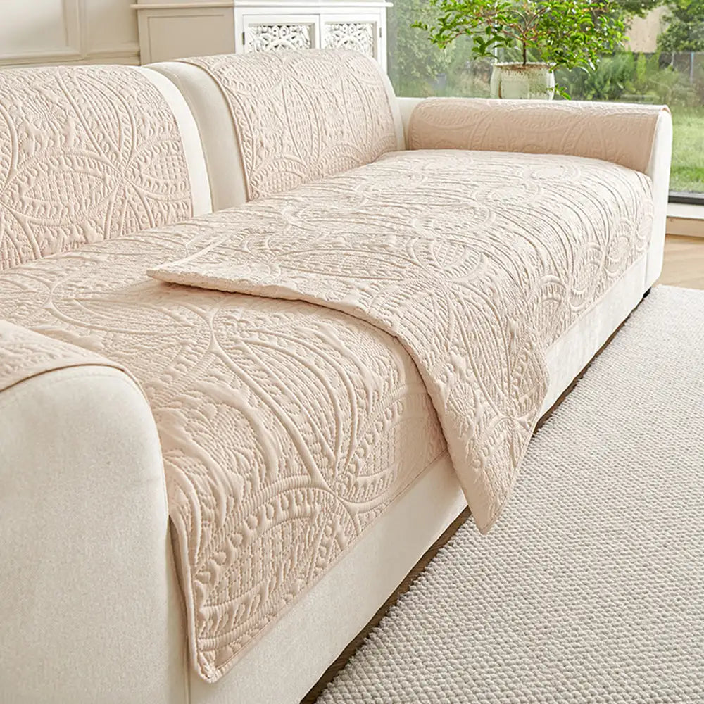 Water-Repellent Brushed Fabric All-Season Breathable Non-Slip Outdoor Sofa Cover