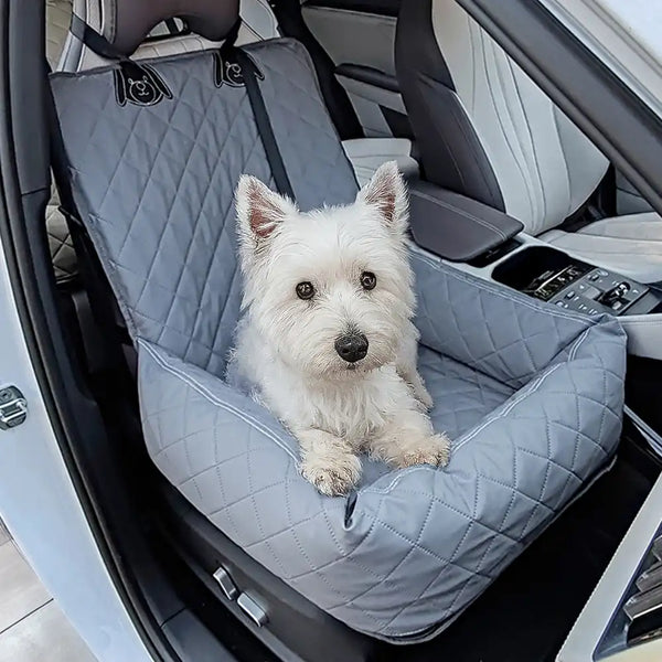 Water-Repellent PU Leather Scratch-Resistant Car Travel Dog Car Seat Bed