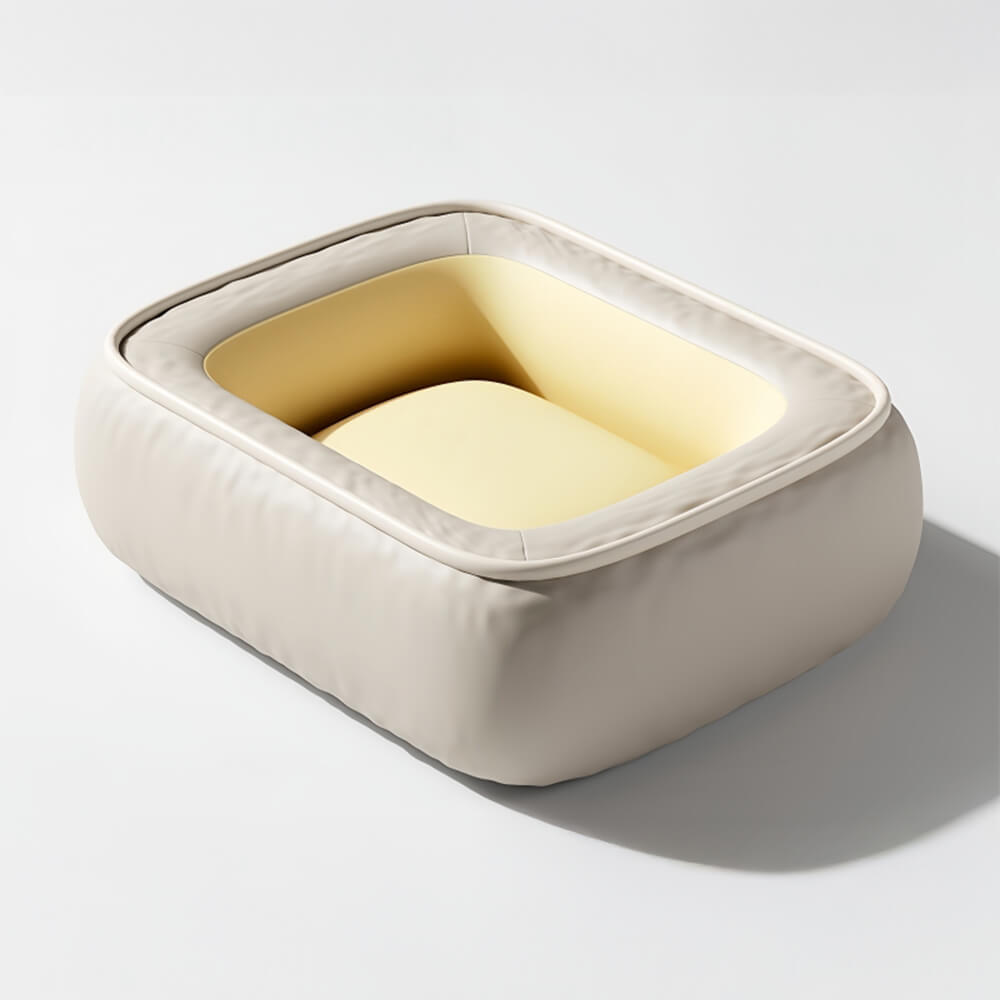 Waterproof Non-stick PU Leather Scratch-resistant Full Support Dog Bed