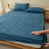 Wheat-Inspired Geometric Padding Quilted Milk Velvet Fitted Sheet Mattress Cover