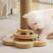 Sturdy Cat Scratching Post with Rotating Track and Teaser Ball