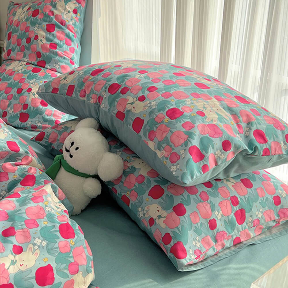 Breathable Cotton Floral Pattern Bed Sheet Set