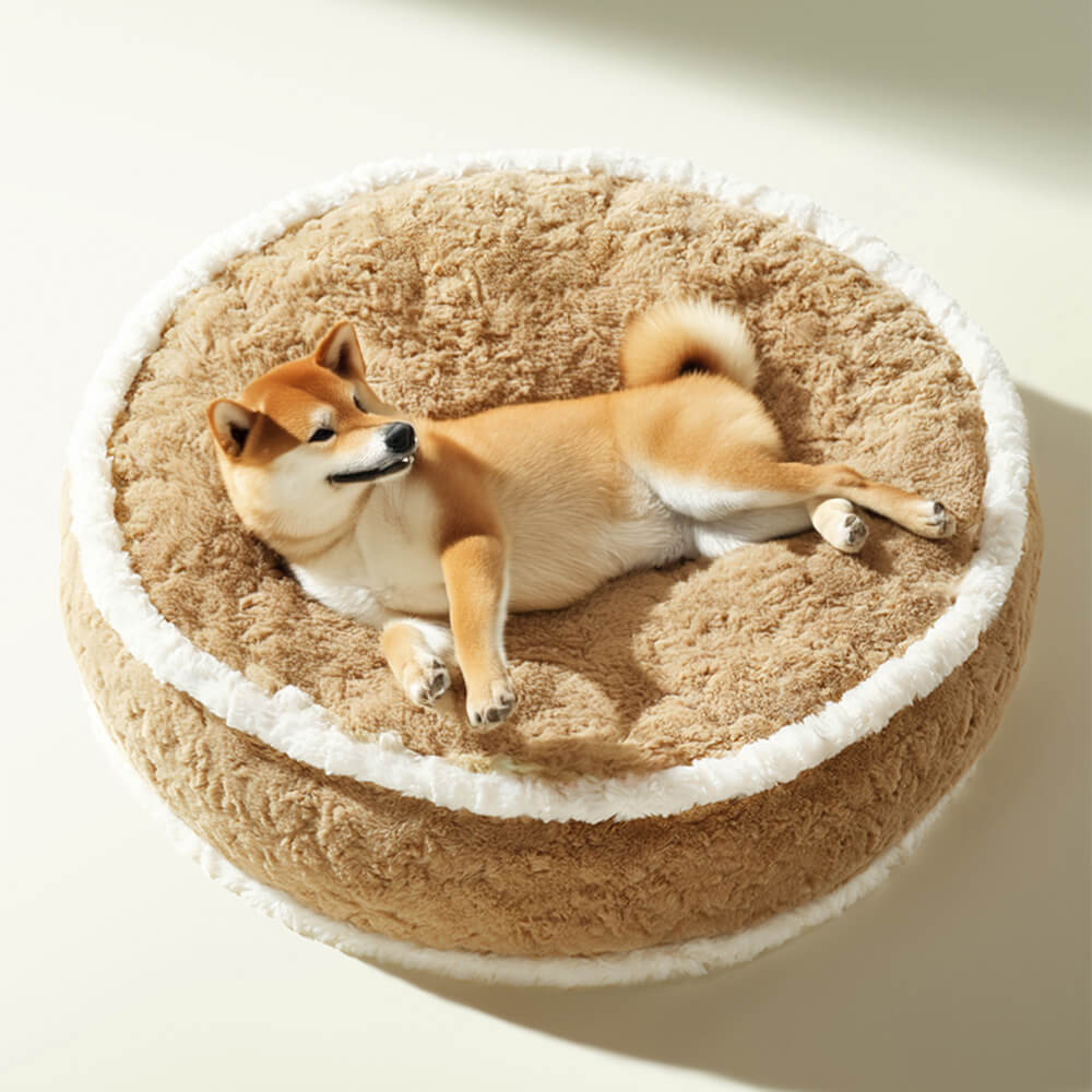 Cream Pie Ultra-Soft Plush Pet Bed