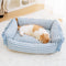 Fashion Ruffle Plaid Detachable Warm Dog & Cat Bed - FUNNYFUZZY