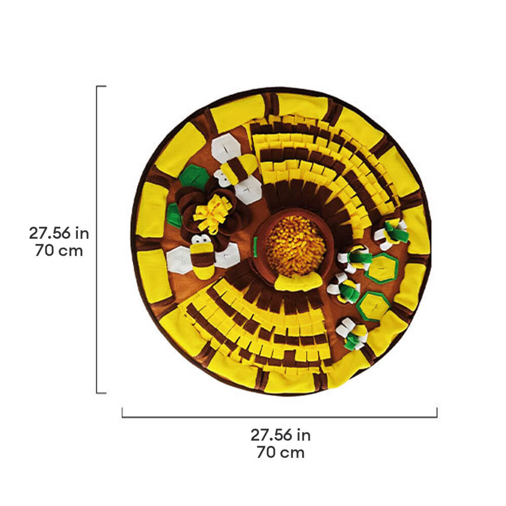 Tapis à priser pour chien à alimentation lente en forme de pot de miel