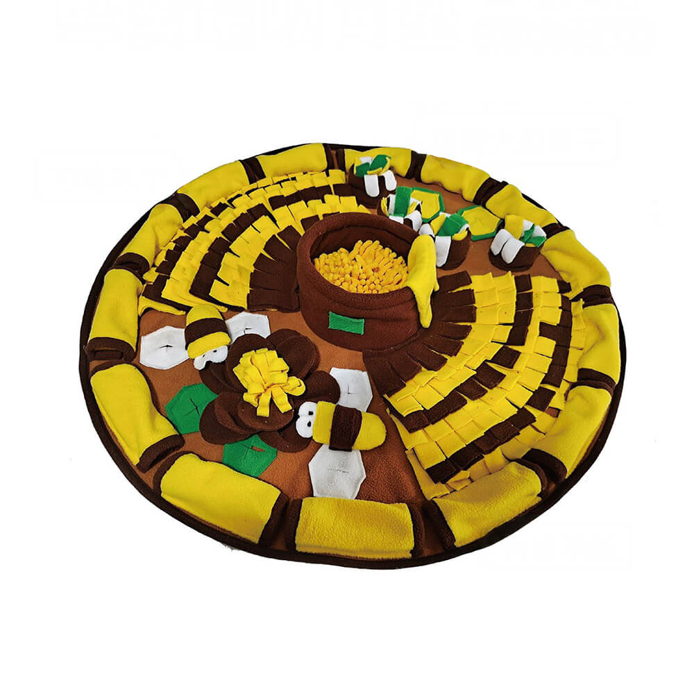 Tapis à priser pour chien à alimentation lente en forme de pot de miel