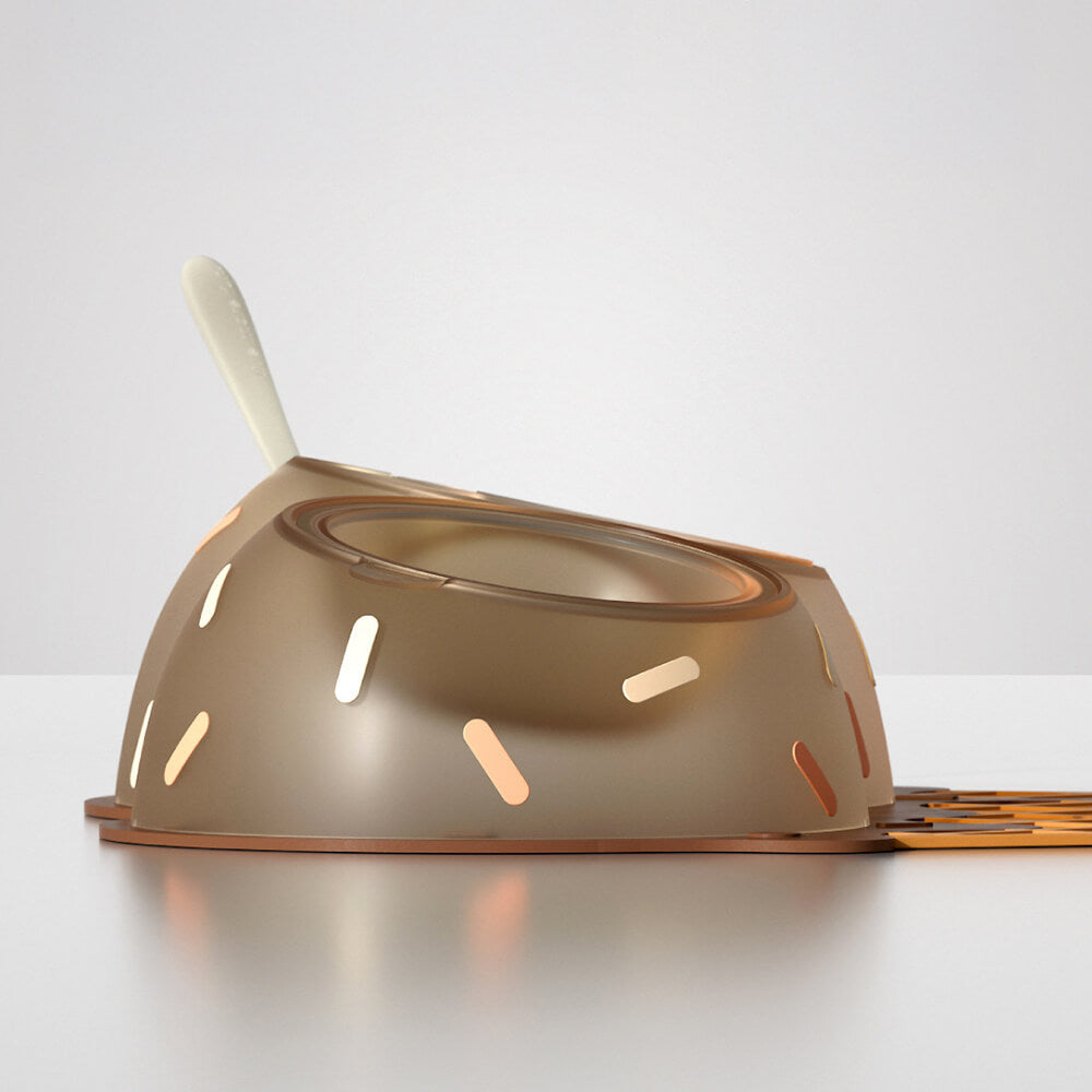 Ice Cream Themed Double Food and Water Dog & Cat Bowl