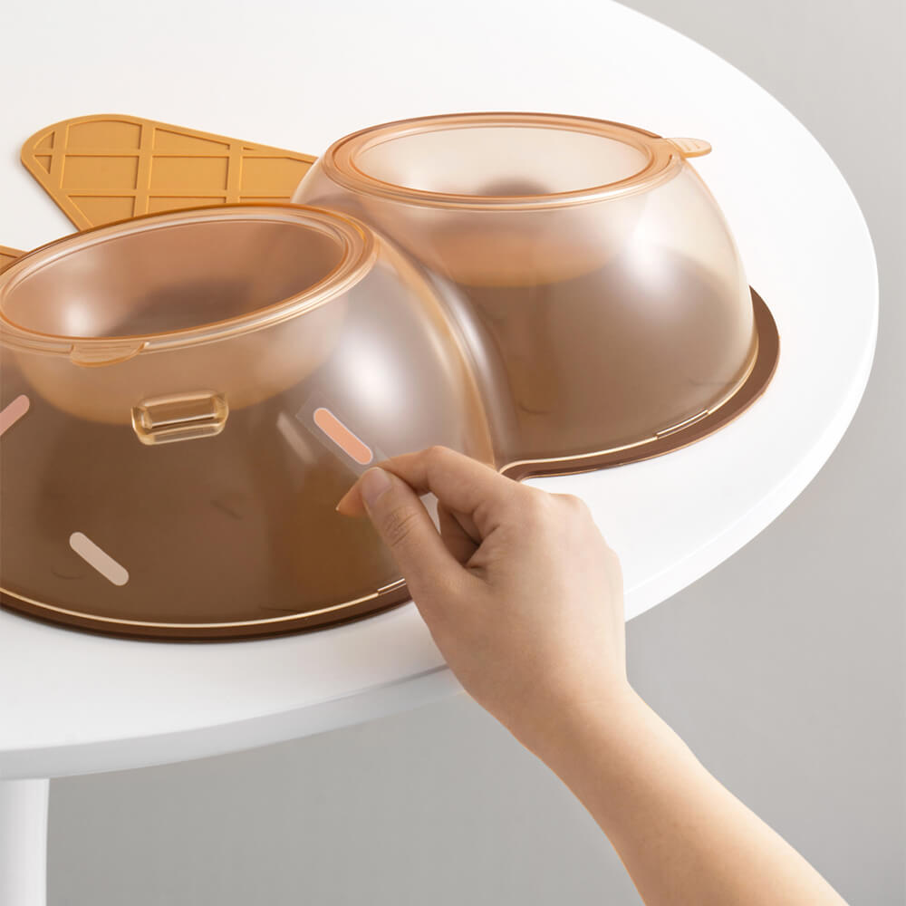 Ice Cream Themed Double Food and Water Dog & Cat Bowl