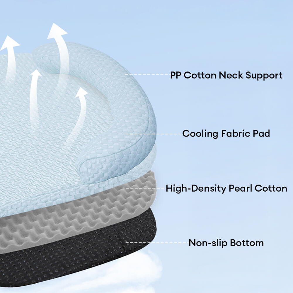 Ice Dot Cooling Breathable Pet Mat with Pillow for Cats and Dogs