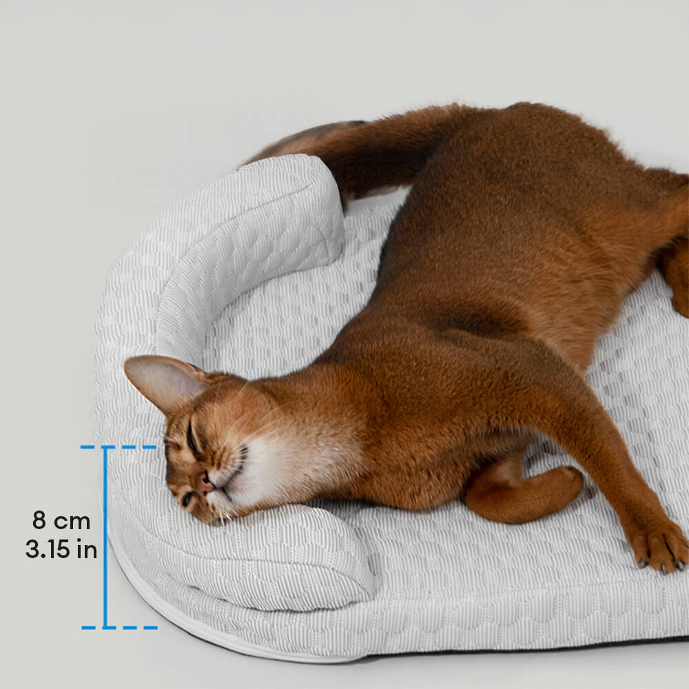 Ice Dot Cooling Breathable Pet Mat with Pillow for Cats and Dogs