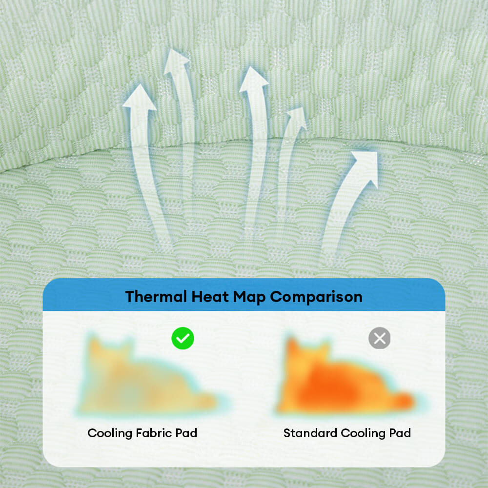 Ice Dot Cooling Breathable Pet Mat with Pillow for Cats and Dogs