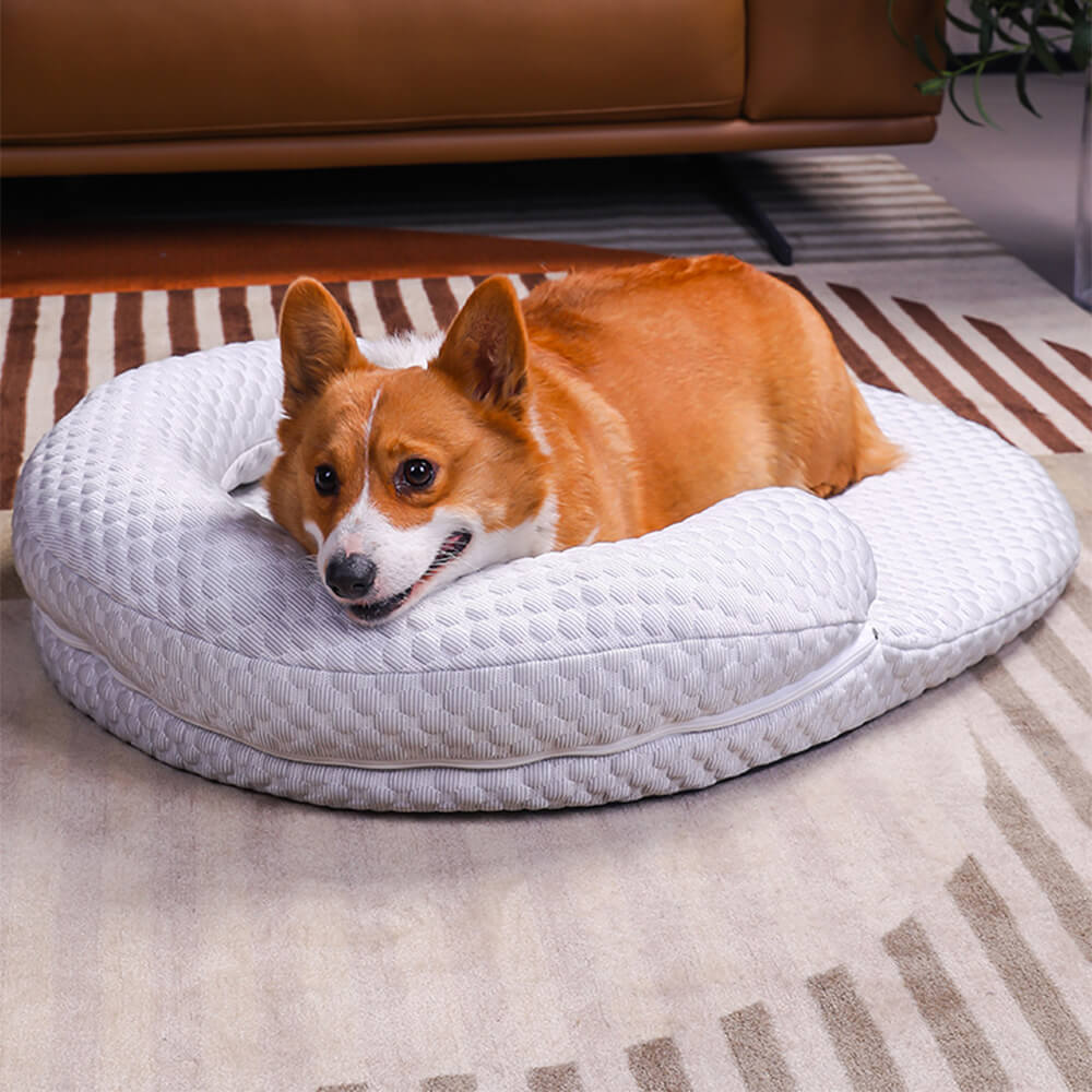 Ice Dot Cooling Breathable Pet Mat with Pillow for Cats and Dogs