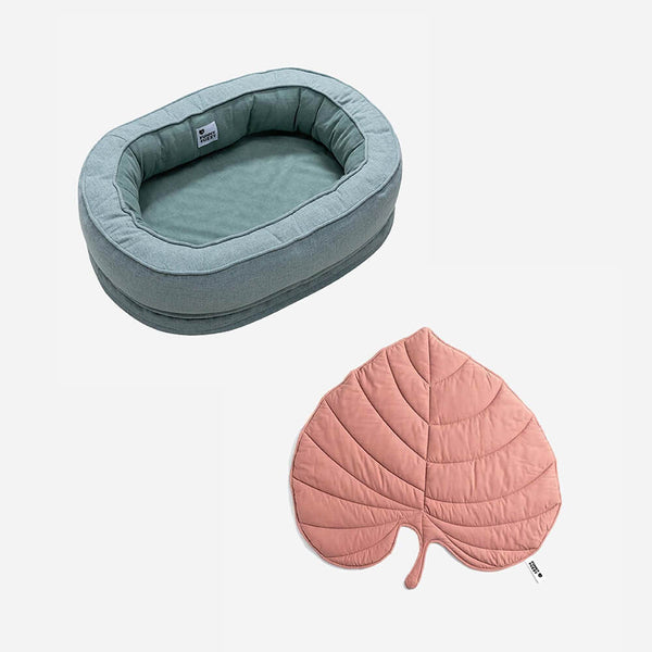 Leaf Shape Dog Blanket With Donut Dog Bed Luxury Dog Gifts - FUNNYFUZZY