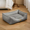 Luxury Faux Leather Waterproof Removable Dog Sofa Bed