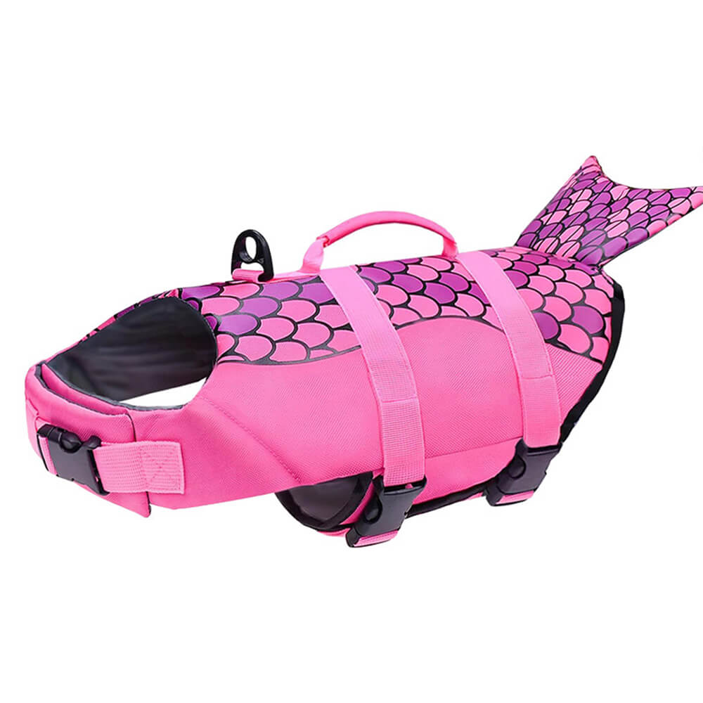 Mermaid and Shark Style Secure Fit Dog Life Jacket