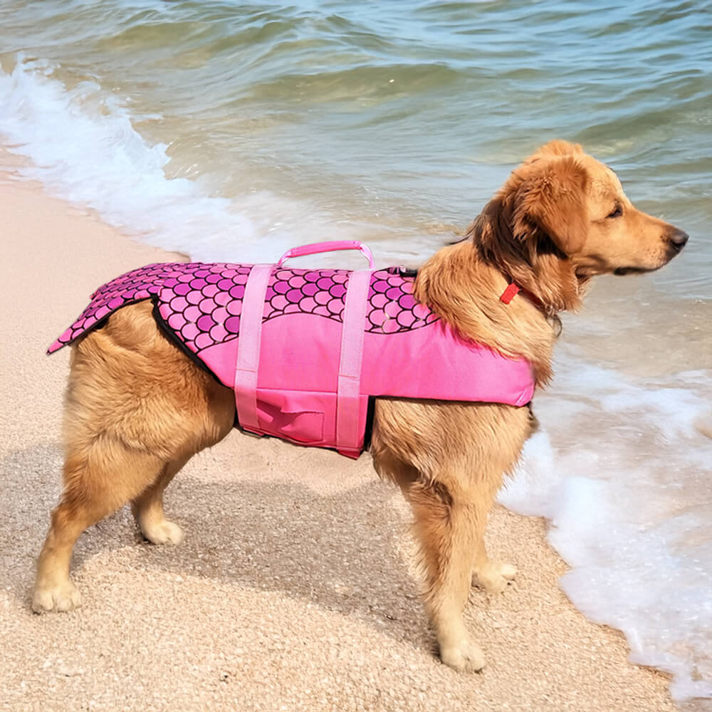 Mermaid and Shark Style Secure Fit Dog Life Jacket