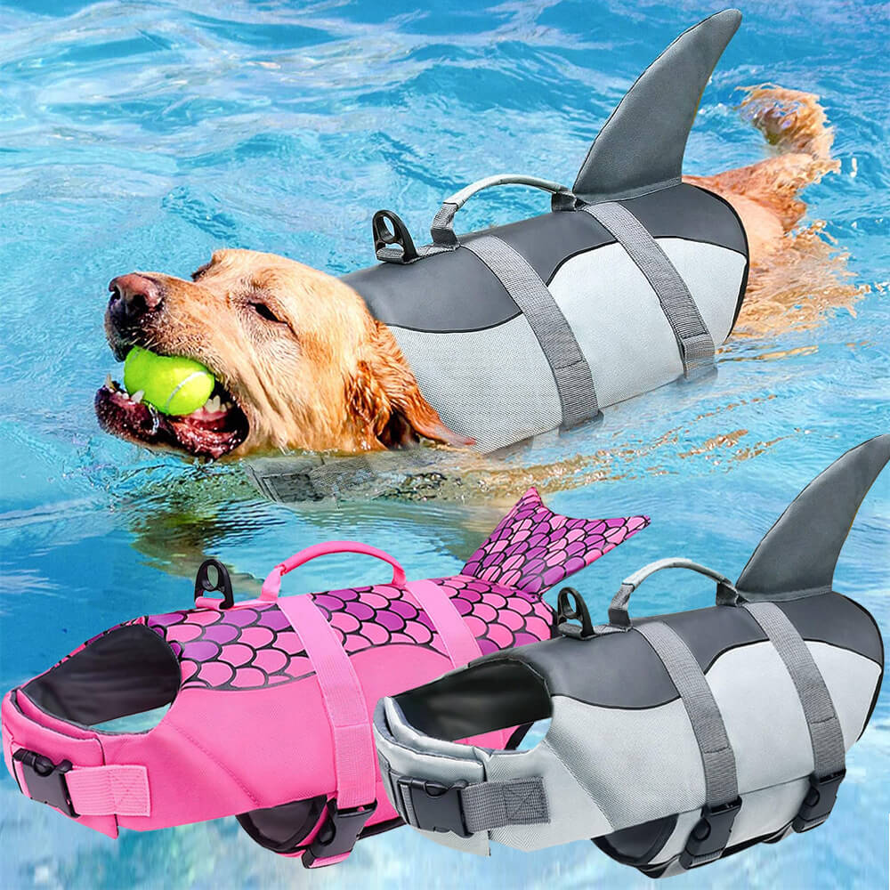 Mermaid and Shark Style Secure Fit Dog Life Jacket