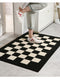 Modern Checkered Anti-Stain Non-Slip Front Door Mat for Muddy Dog Paws