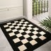 Modern Checkered Anti-Stain Non-Slip Front Door Mat for Muddy Dog Paws
