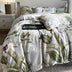 Nordic Floral Print Natural Ice Silk Washed Summer Bed Sheet Set
