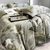 Nordic Floral Print Natural Ice Silk Washed Summer Bed Sheet Set