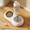 Pet Feeding Bowl Station Food Dispenser With Automatic Water