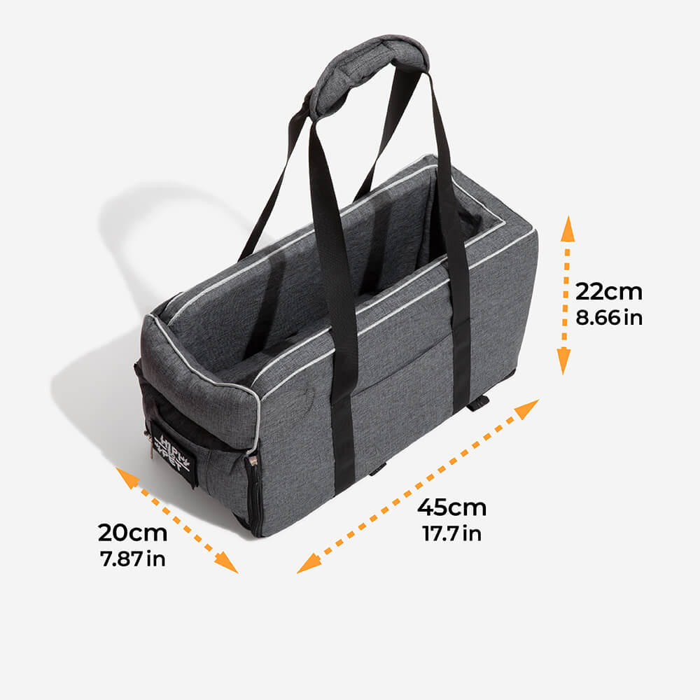 Portable Suede Lookout Console Pet Car Seat - FUNNYFUZZY