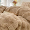 Ensemble de draps épais en fausse fourrure de lapin Puffy Comfort