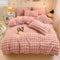 Ensemble de draps épais en fausse fourrure de lapin Puffy Comfort