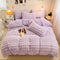 Puffy Comfort Thickened Faux Rabbit Fur Bed Sheet Set