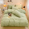 Puffy Comfort Thickened Faux Rabbit Fur Bed Sheet Set