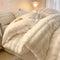 Ensemble de draps épais en fausse fourrure de lapin Puffy Comfort