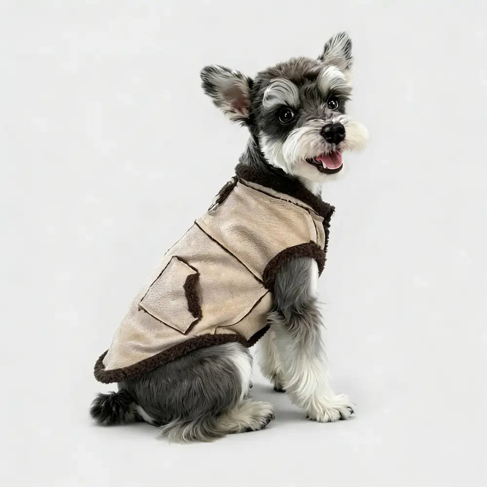 Retro Suede Dog Vest For Small Dogs