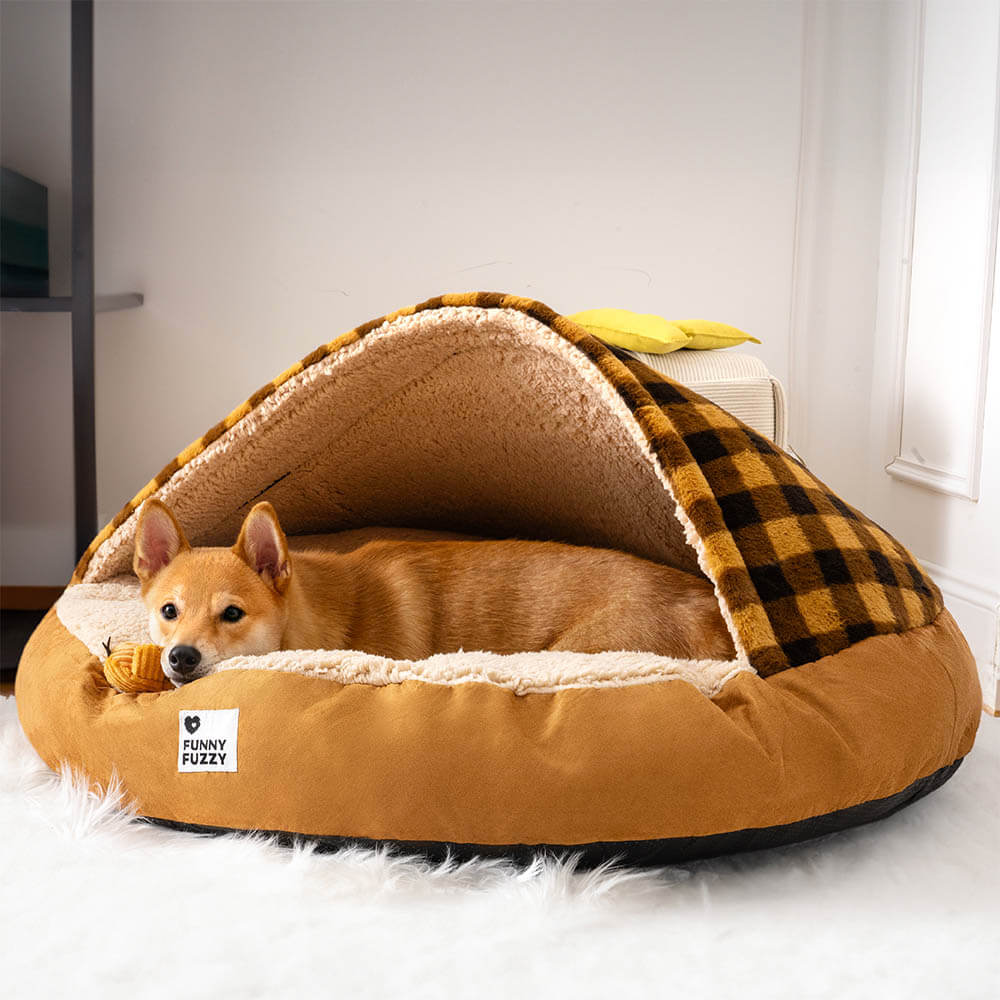 Round Canopy Dream Hideaway Dog Bed Pet Nest Bed