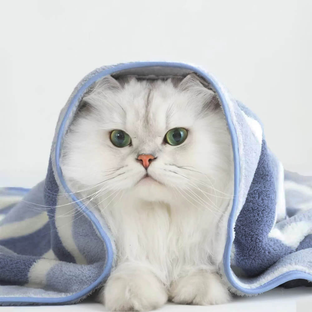 Striped Absorbent Drying Thickened Soft Dog & Cat Bath Towel