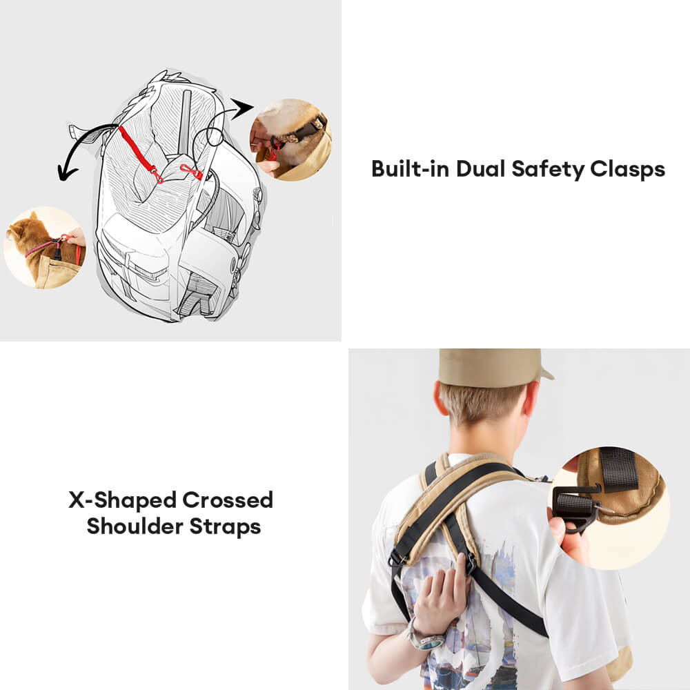 Ventilated and Durable Outdoor Hiking Dog Carrier Bag