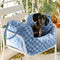 Vintage Heart Checkerboard Dog Car Seat Bed
