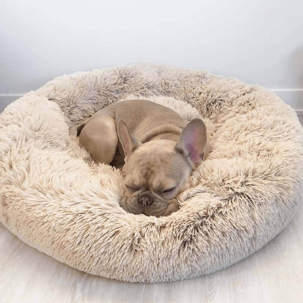 Fuzzy Round Fluffy Dog Bed